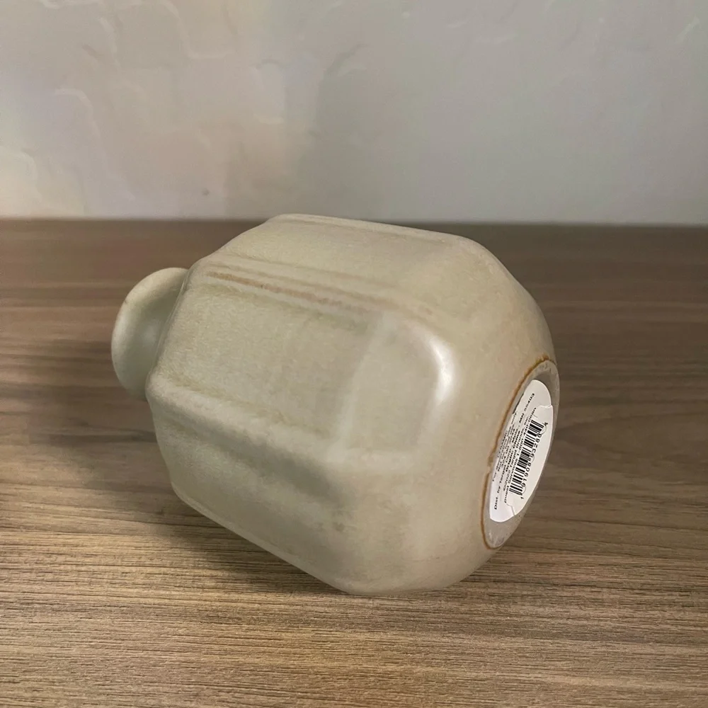 4” Faceted Ceramic Bud Vase in Taupe - Hearth & Hand with Magnolia